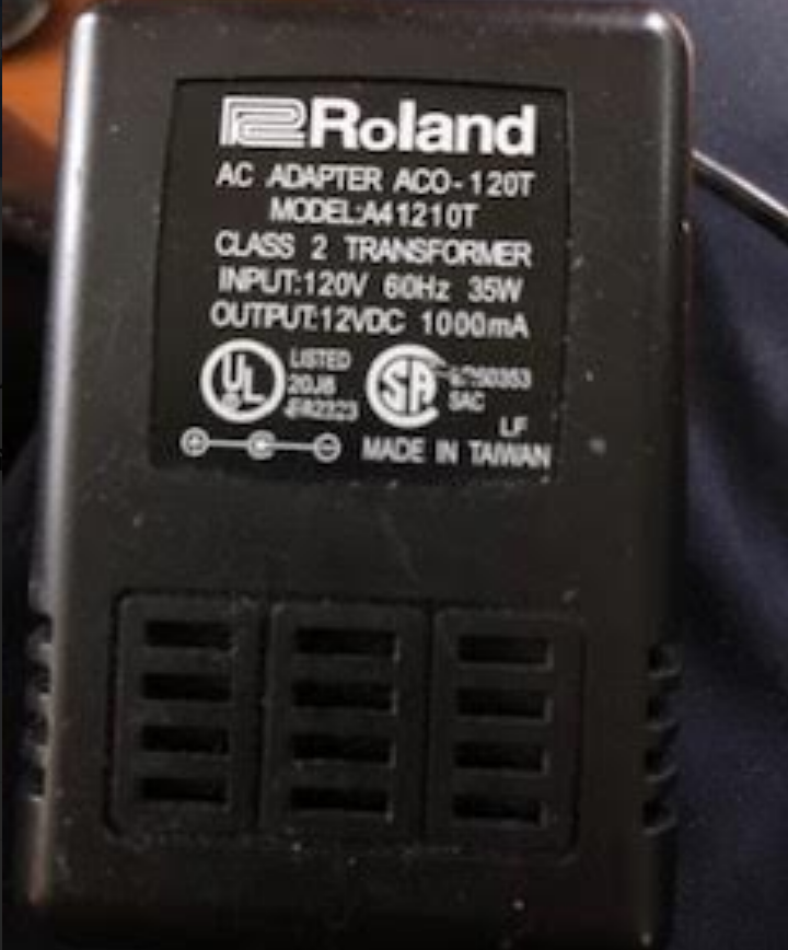 NEW Roland ACO-120T A41210T 12V DC 1000mA 5.5 X 2.1mm AC Adapter